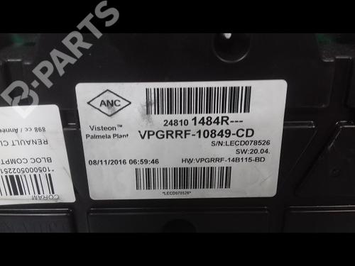 Instrument cluster RENAULT CLIO IV (BH_) 0.9 TCe 90 (BHNF, BHMA, BHMH, BHJK, BHJR) | BP9004322C47 