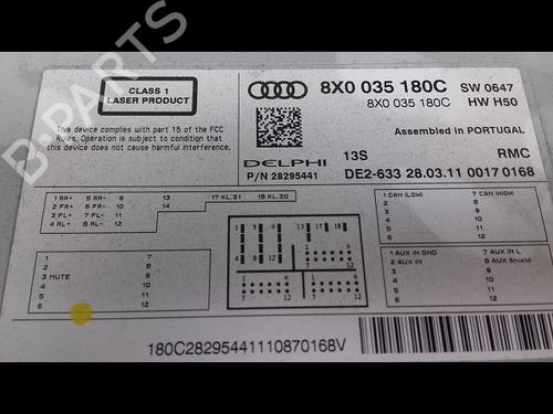 Used Radio AUDI A1 (8X1, 8XK) 1.6 TDI (105 hp) 14956506
