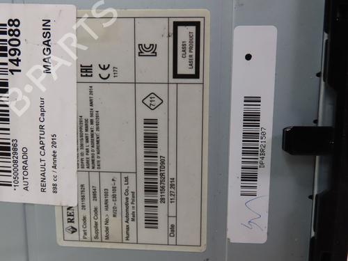 Used Radio RENAULT CAPTUR I (J5_, H5_) 0.9 TCe 90 (90 hp) 20327835