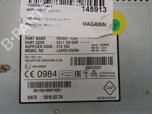 Used Display monitor RENAULT CLIO IV (BH_) 0.9 TCe 90 (BHNF, BHMA, BHMH, BHJK, BHJR) (90 hp) 27643420