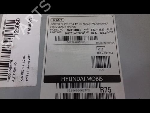 Radio KIA RIO III (UB) 1.25 CVVT | BP9002345E6