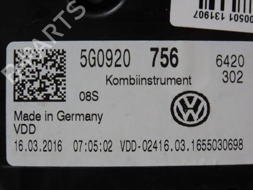 Used Instrument cluster VW GOLF VII (5G1, BQ1, BE1, BE2) 2.0 GTI Clubsport (265 hp) 25450528