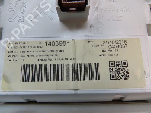 Used Instrument cluster PEUGEOT 208 I (CA_, CC_) 1.6 BlueHDi 100 (100 hp) 17552400