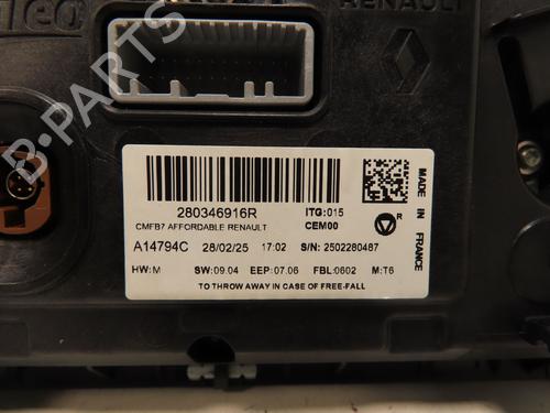 Used Display monitor RENAULT CLIO V (B7_) 1.0 TCe 90 (B7MT) (91 hp) 32075765