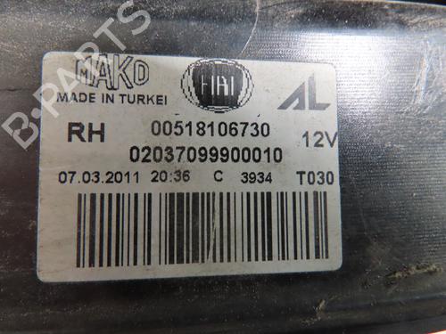 Used Right taillight FIAT DOBLO Cargo (263_) 1.3 D Multijet (90 hp) 30265713