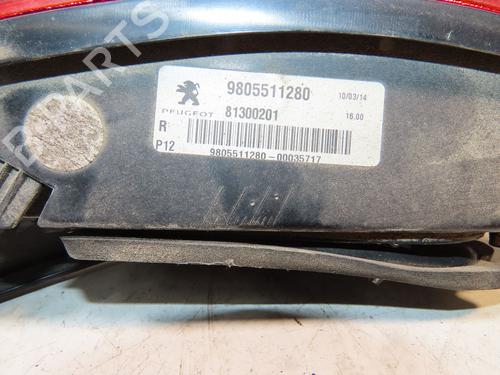 Right tailgate light PEUGEOT 3008 I MPV (0U_) 2.0 HDi Hybrid4 (0URHCA) | BP28485323C80