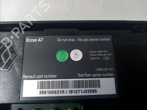 Used Display monitor RENAULT MEGANE III Hatchback (BZ0/1_, B3_) 1.5 dCi (BZ09, BZ0D, BZ1W, BZ29, BZ14) (110 hp) 9665226