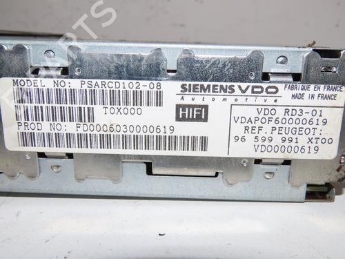 Bilradio PEUGEOT 206 Hatchback (2A/C) 1.4 HDi eco 70 | BP16243105E6 