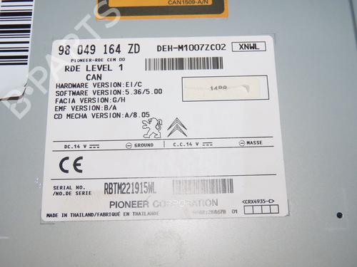 Radio PEUGEOT 208 I (CA_, CC_) 1.2 VTi 68 / PureTech 68 | BP24442083E6 