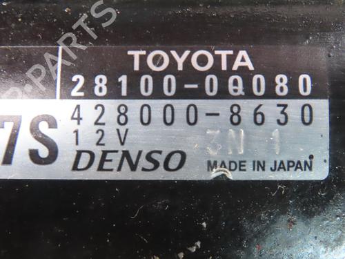 Used Starter TOYOTA YARIS (_P9_) 1.0 VVT-i (KSP90_, KSP90R) (69 hp) 25586845