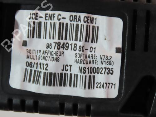 Used Display monitor PEUGEOT PARTNER Box Body/MPV 1.6 HDi / BlueHDi 75 (75 hp) 29577797
