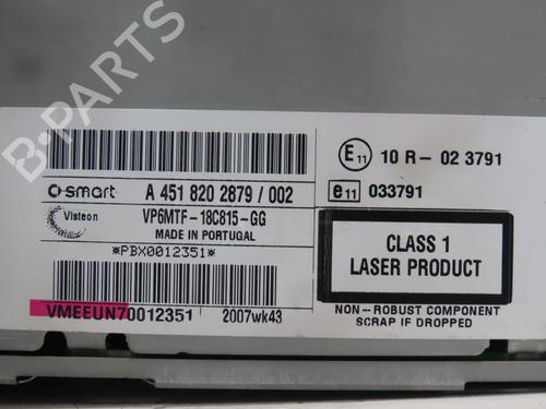 Used Radio Radio SMART FORTWO Coupe (451) 1.0 (451.331, 451.380) (71 hp) 34229375 34229375