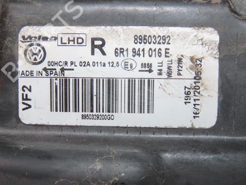Used Right headlight VW POLO V (6R1, 6C1) 1.2 (60 hp) 27622240