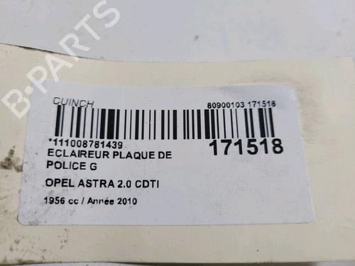 Licence plate light OPEL ASTRA J (P10) 2.0 CDTI (68) | BP14900382I40 