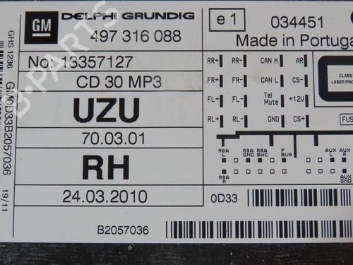 Radio OPEL CORSA D (S07) 1.2 (L08, L68) | BP25750782E6 
