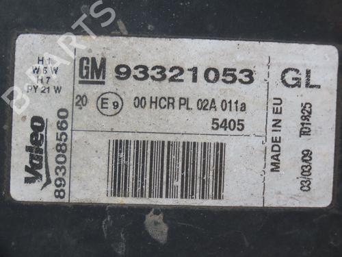 Lyskaster høyre OPEL MERIVA A MPV (X03) 1.4 16V Twinport (E75) | BP29929911C29