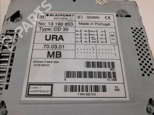 Radio OPEL MERIVA A MPV (X03) 1.3 CDTI (E75) | BP10981945E6 