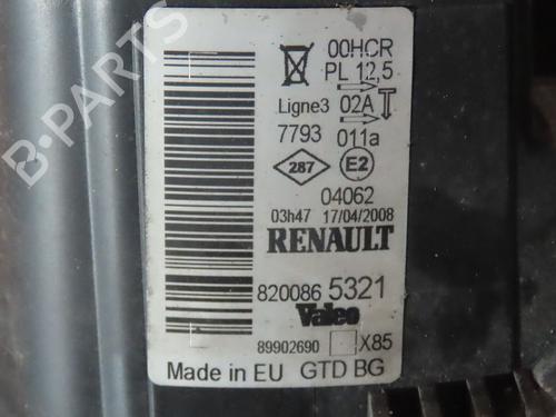 Used Left headlight RENAULT CLIO III (BR0/1, CR0/1) 1.2 16V (BR02, BR0J, BR11, CR02, CR0J, CR11) (75 hp) 27332291