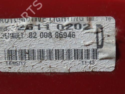 Right taillight RENAULT CLIO III (BR0/1, CR0/1) 1.2 16V (BR02, BR0J, BR11, CR02, CR0J, CR11) | BP27510205C35 