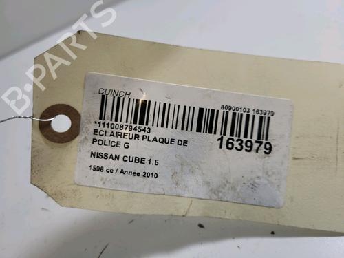 Licence plate light NISSAN CUBE (Z12) 1.6 16V | BP14900366I40 