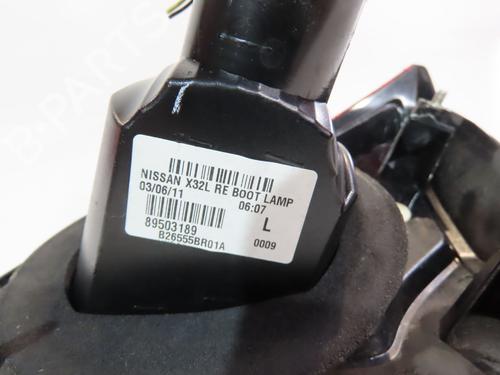 Used Left tailgate light NISSAN QASHQAI I (J10, NJ10) 1.6 (117 hp) 19080208