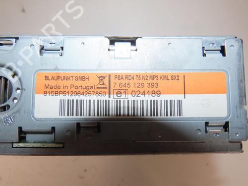 Radio PEUGEOT 807 (EB_) 2.0 HDi | BP29758791E6