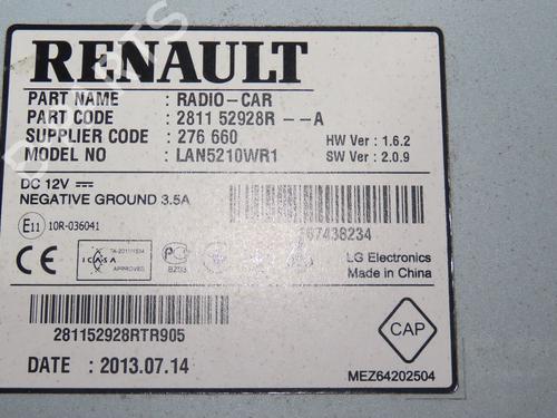 Used Radio RENAULT CLIO IV (BH_) 1.5 dCi 75 (75 hp) 24919459