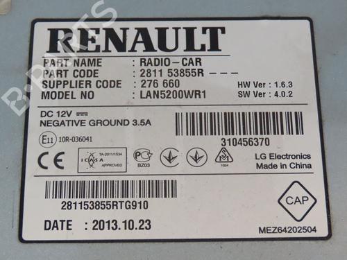 Radio DACIA SANDERO II TCe 90 (B8M1, B8MA, B8AC) | BP27352454E6 