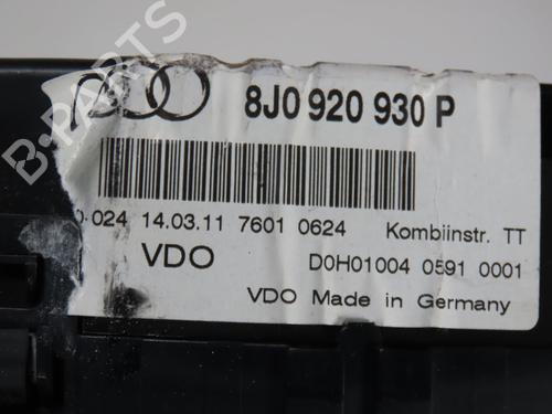 Used Instrument cluster AUDI TT (8J3) 2.0 TFSI (211 hp) 31325386