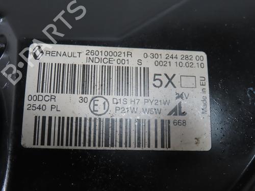 Right headlight RENAULT MEGANE III Coupe (DZ0/1_) 1.5 dCi (DZ0B) | BP31277515C29 