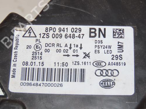 Left headlight AUDI A3 Sportback (8PA) 3.2 V6 quattro | BP29846187C28