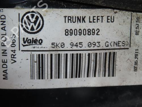 Achterlicht kofferdeksel achterklep links VW GOLF VI (5K1) 1.6 TDI (105 hp) 29740353