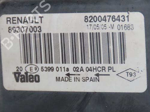Used Right headlight RENAULT MEGANE II (BM0/1_, CM0/1_) 1.5 dCi (BM0F, BM0T, BM2B, CM0F, CM0T) (82 hp) 25015427