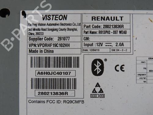 Radio RENAULT TWINGO III (BCM_, BCA_) 1.0 SCe 65 (BCMJ) | BP39627681E6 - Image 3