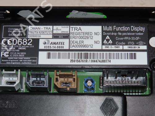 Display monitor RENAULT MEGANE III Hatchback (BZ0/1_, B3_) 1.5 dCi (BZ09, BZ0D, BZ1W, BZ29, BZ14) | BP23161467C48 