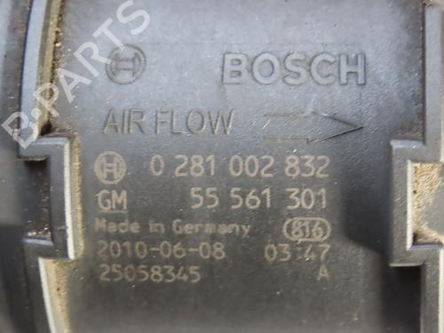 Used Mass air flow sensor OPEL ZAFIRA / ZAFIRA FAMILY B (A05) 1.7 CDTI (M75) (110 hp) 29901556