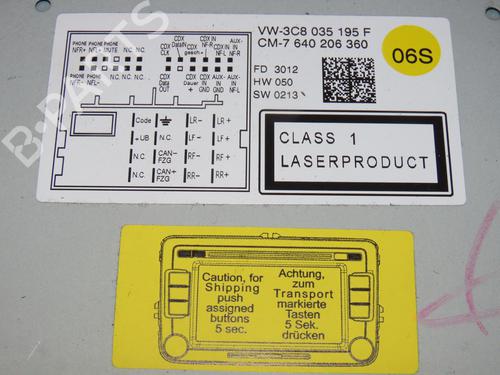 Radio VW BEETLE (5C1, 5C2) 1.6 TDI | BP24487900E6 