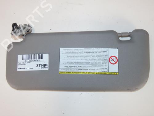 Used Right sun visor TOYOTA YARIS (_P9_) 1.0 VVT-i (KSP90_, KSP90R) (69 hp) 27728766