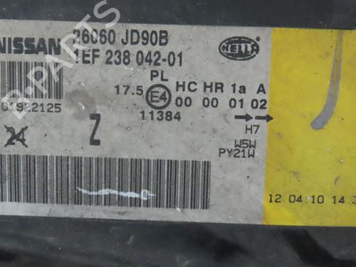 Used Left headlight NISSAN QASHQAI I (J10, NJ10) 1.5 dCi (106 hp) 28416726