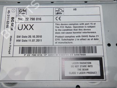 Radio OPEL MERIVA B MPV (S10) 1.7 CDTI (75) | BP24487941E6 