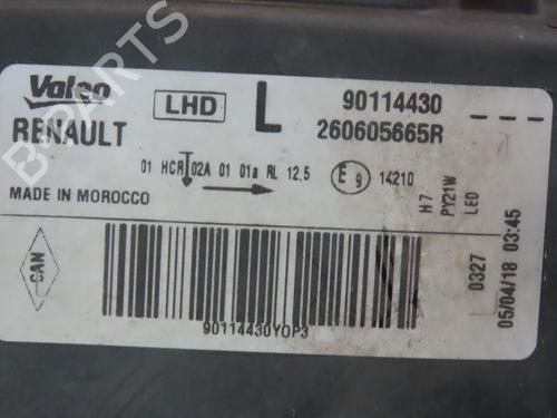Used Left headlight DACIA SANDERO II 1.0 SCe 75 (B8JC, B8JD, B8NC) (73 hp) 28594132