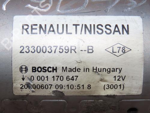 Startmotor RENAULT MEGANE IV Hatchback (B9A/M/N_) 1.5 Blue dCi 115 (B9A6) | BP24486485M8