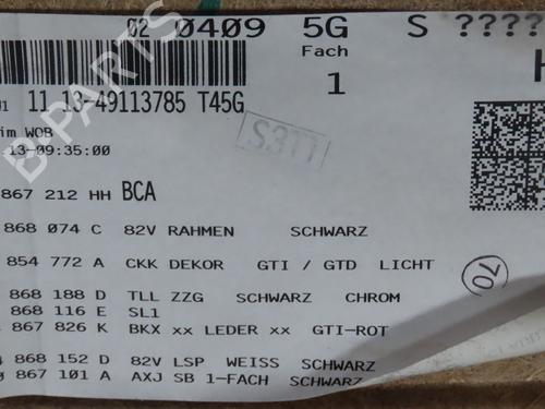 Used Rear right panel Rear right panel VW GOLF VII (5G1, BQ1, BE1, BE2) 2.0 GTI (230 hp) 28159657 28159657