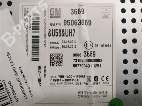 Radio CHEVROLET AVEO Hatchback (T300) 1.3 D | BP12095857E6