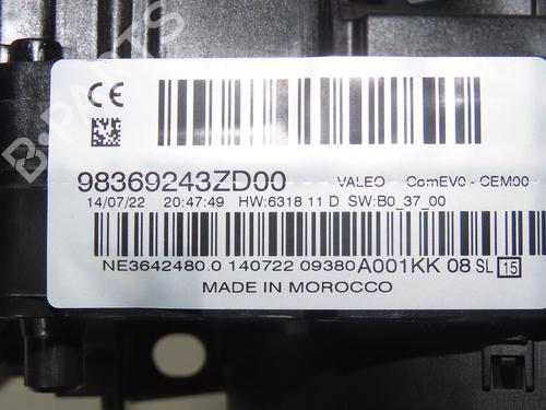 Used Steering column stalk PEUGEOT 208 II (UB_, UP_, UW_, UJ_) 1.2 PureTech 75 (75 hp) 25015363