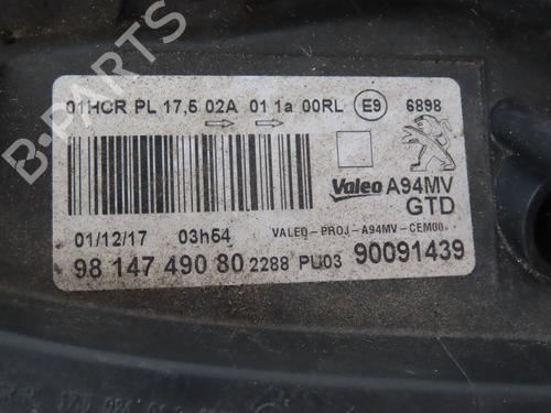 Left headlight PEUGEOT 2008 I (CU_) 1.2 THP 110 / PureTech 110 | BP39733325C28 - Image 2
