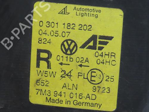 Used Right headlight VW SHARAN (7M8, 7M9, 7M6) 1.9 TDI (115 hp) 27728769