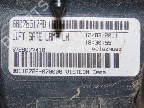 Left tailgate light FIAT FREEMONT (345_) 2.0 JTD 4x4 | BP29846191C79