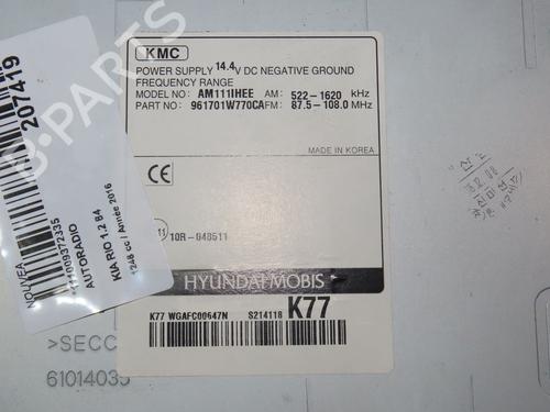 Radio KIA RIO III (UB) 1.2 CVVT | BP24487947E6 