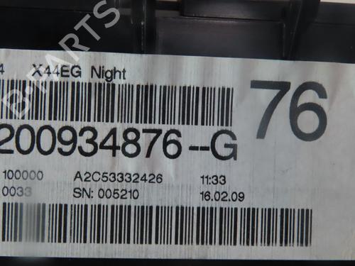 Instrument cluster RENAULT TWINGO II (CN0_) 1.2 16V (CN0K, CN0V, CN0A) | BP26112057C47